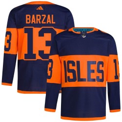 Mathew Barzal New York Islanders Men's Adidas Authentic Navy 2024 Stadium Series Primegreen Jersey