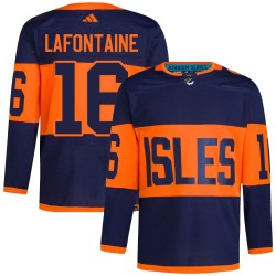 Pat LaFontaine New York Islanders Men's Adidas Authentic Navy 2024 Stadium Series Primegreen Jersey