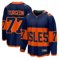 Pierre Turgeon New York Islanders Men's Fanatics Branded Navy Breakaway 2024 Stadium Series Jersey