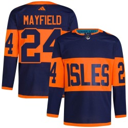 Scott Mayfield New York Islanders Men's Adidas Authentic Navy 2024 Stadium Series Primegreen Jersey