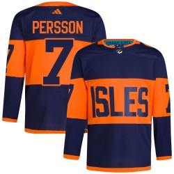 Stefan Persson New York Islanders Men's Adidas Authentic Navy 2024 Stadium Series Primegreen Jersey