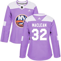 Kyle MacLean New York Islanders Women's Adidas Authentic Purple Fights Cancer Practice Jersey