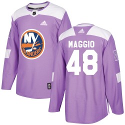 Matthew Maggio New York Islanders Youth Adidas Authentic Purple Fights Cancer Practice Jersey