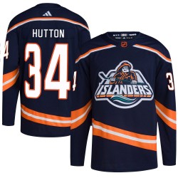 Grant Hutton New York Islanders Youth Adidas Authentic Navy Reverse Retro 2.0 Jersey