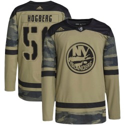 Marcus Hogberg New York Islanders Men's Adidas Authentic Camo Military Appreciation Practice Jersey