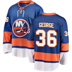 Isaiah George New York Islanders Men's Fanatics Branded Blue Breakaway Home Jersey