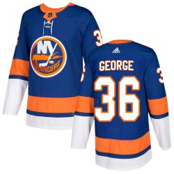 Isaiah George New York Islanders Youth Adidas Authentic Royal Home Jersey
