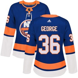 Isaiah George New York Islanders Women's Adidas Authentic Royal Home Jersey