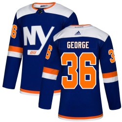 Isaiah George New York Islanders Men's Adidas Authentic Blue Alternate Jersey