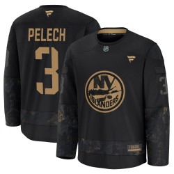 Adam Pelech New York Islanders Youth Fanatics Premium Black 2024 Military Appreciation Practice Jersey