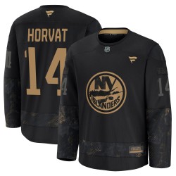 Bo Horvat New York Islanders Men's Fanatics Premium Black 2024 Military Appreciation Practice Jersey