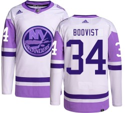 Adam Boqvist New York Islanders Men's Adidas Authentic Hockey Fights Cancer Jersey