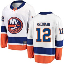 Adam Beckman New York Islanders Youth Fanatics Branded White Breakaway Away Jersey