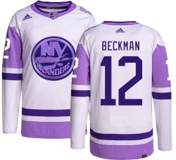 Adam Beckman New York Islanders Men's Adidas Authentic Hockey Fights Cancer Jersey