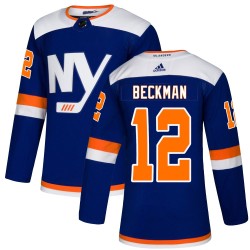 Adam Beckman New York Islanders Men's Adidas Authentic Blue Alternate Jersey
