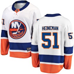 Emil Heineman New York Islanders Men's Fanatics Branded White Breakaway Away Jersey