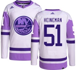 Emil Heineman New York Islanders Youth Adidas Authentic Hockey Fights Cancer Jersey