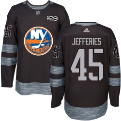 Alex Jefferies New York Islanders Men's Authentic Black 1917-2017 100th Anniversary Jersey