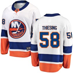 Camden Thiesing New York Islanders Youth Fanatics Branded White Breakaway Away Jersey
