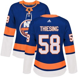 Camden Thiesing New York Islanders Women's Adidas Authentic Royal Home Jersey