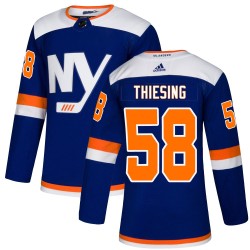 Camden Thiesing New York Islanders Men's Adidas Authentic Blue Alternate Jersey