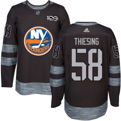 Camden Thiesing New York Islanders Men's Authentic Black 1917-2017 100th Anniversary Jersey