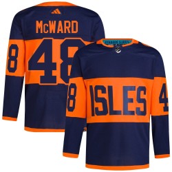 Cole McWard New York Islanders Men's Adidas Authentic Navy 2024 Stadium Series Primegreen Jersey