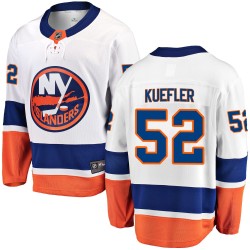 Daylan Kuefler New York Islanders Men's Fanatics Branded White Breakaway Away Jersey