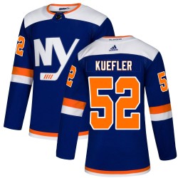 Daylan Kuefler New York Islanders Men's Adidas Authentic Blue Alternate Jersey