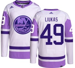 Eetu Liukas New York Islanders Men's Adidas Authentic Hockey Fights Cancer Jersey