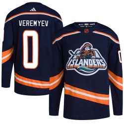 Gleb Veremyev New York Islanders Youth Adidas Authentic Navy Reverse Retro 2.0 Jersey