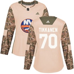 Henrik Tikkanen New York Islanders Women's Adidas Authentic Camo Veterans Day Practice Jersey