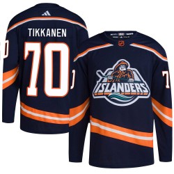 Henrik Tikkanen New York Islanders Youth Adidas Authentic Navy Reverse Retro 2.0 Jersey