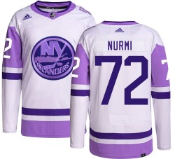Jesse Nurmi New York Islanders Youth Adidas Authentic Hockey Fights Cancer Jersey