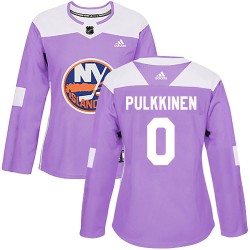 Jesse Pulkkinen New York Islanders Women's Adidas Authentic Purple Fights Cancer Practice Jersey