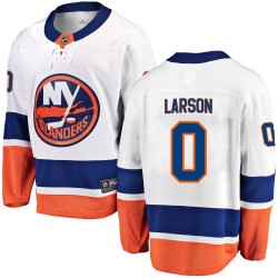 Joey Larson New York Islanders Youth Fanatics Branded White Breakaway Away Jersey
