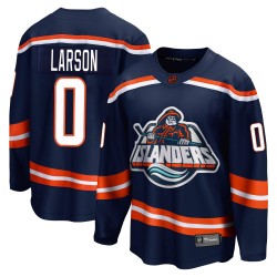 Joey Larson New York Islanders Men's Fanatics Branded Navy Breakaway Special Edition 2.0 Jersey