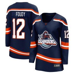 Liam Foudy New York Islanders Women's Fanatics Branded Navy Breakaway Special Edition 2.0 Jersey