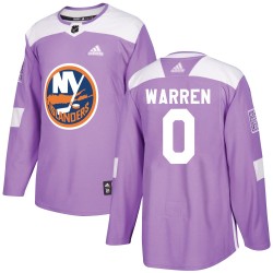 Marshall Warren New York Islanders Men's Adidas Authentic Purple Fights Cancer Practice Jersey
