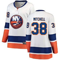 Travis Mitchell New York Islanders Women's Fanatics Branded White Breakaway Away Jersey