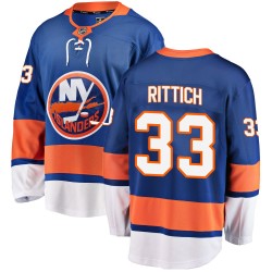 David Rittich New York Islanders Men's Fanatics Branded Blue Breakaway Home Jersey