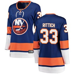 David Rittich New York Islanders Women's Fanatics Branded Blue Breakaway Home Jersey