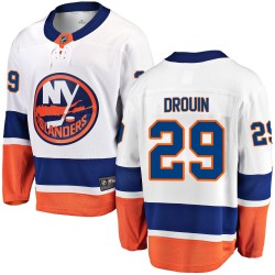 Jonathan Drouin New York Islanders Youth Fanatics Branded White Breakaway Away Jersey