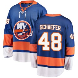 Matthew Schaefer New York Islanders Men's Fanatics Branded Blue Breakaway Home Jersey