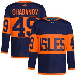 Maxim Shabanov New York Islanders Men's Adidas Authentic Navy 2024 Stadium Series Primegreen Jersey