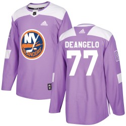 Tony DeAngelo New York Islanders Men's Adidas Authentic Purple Fights Cancer Practice Jersey