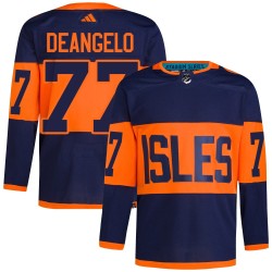 Tony DeAngelo New York Islanders Men's Adidas Authentic Navy 2024 Stadium Series Primegreen Jersey