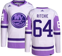 Calum Ritchie New York Islanders Youth Adidas Authentic Hockey Fights Cancer Jersey